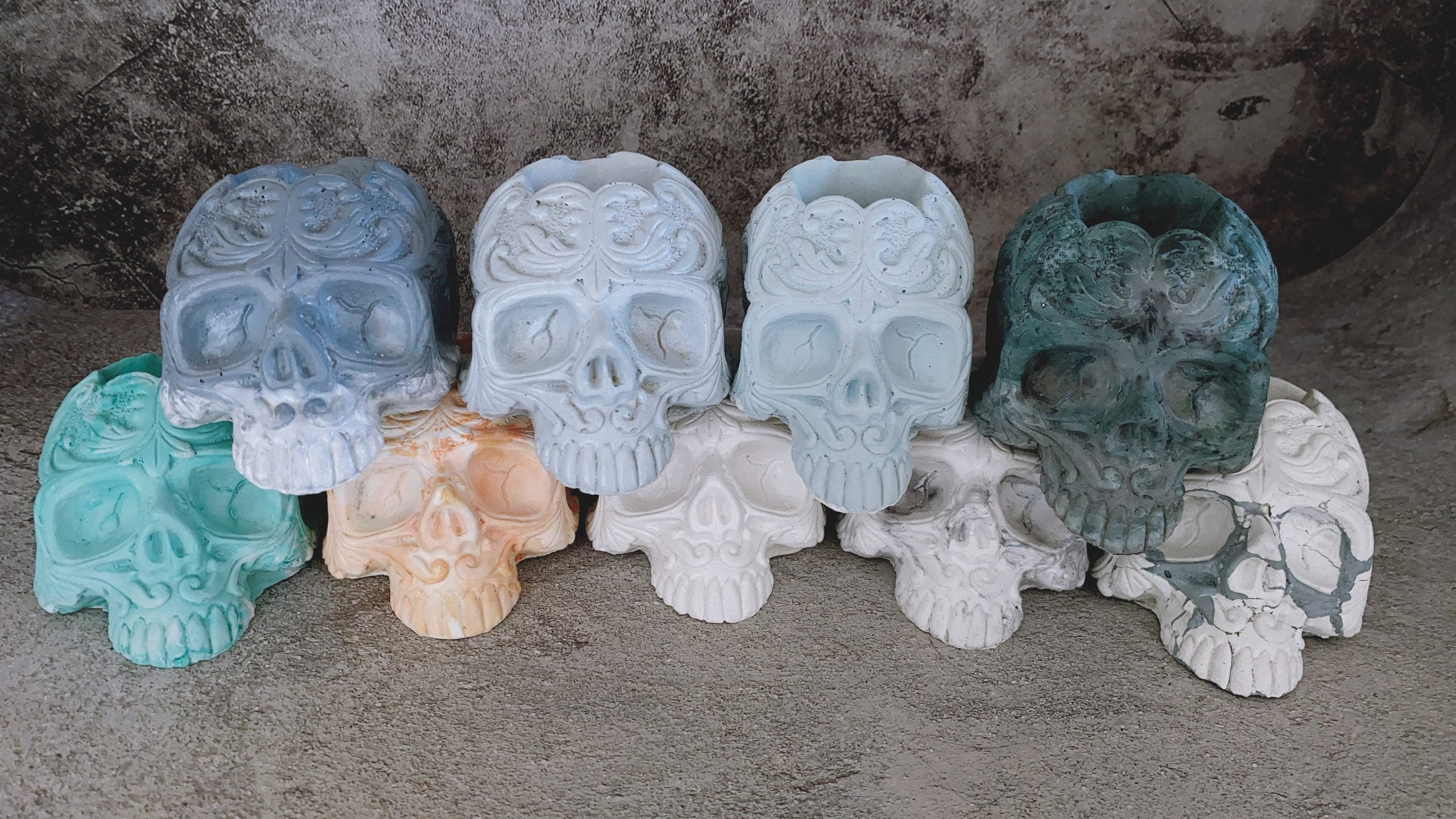 小骷髏水泥盆