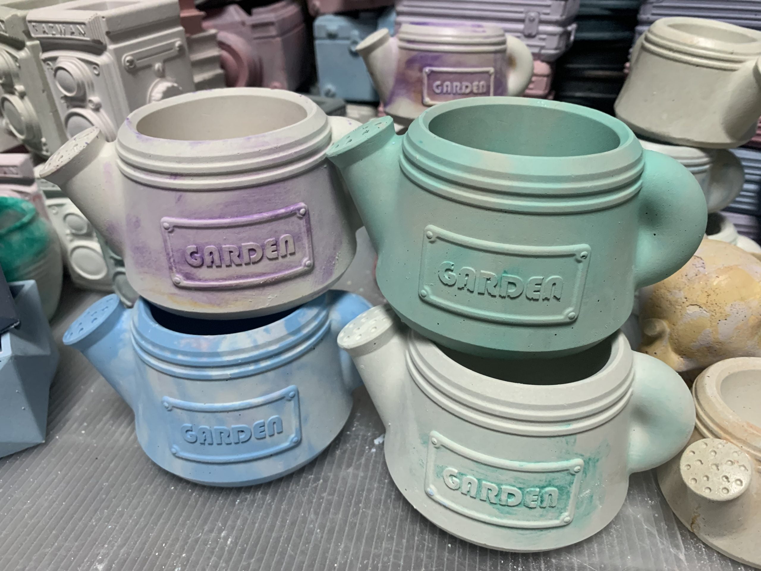 大茶壺水泥盆