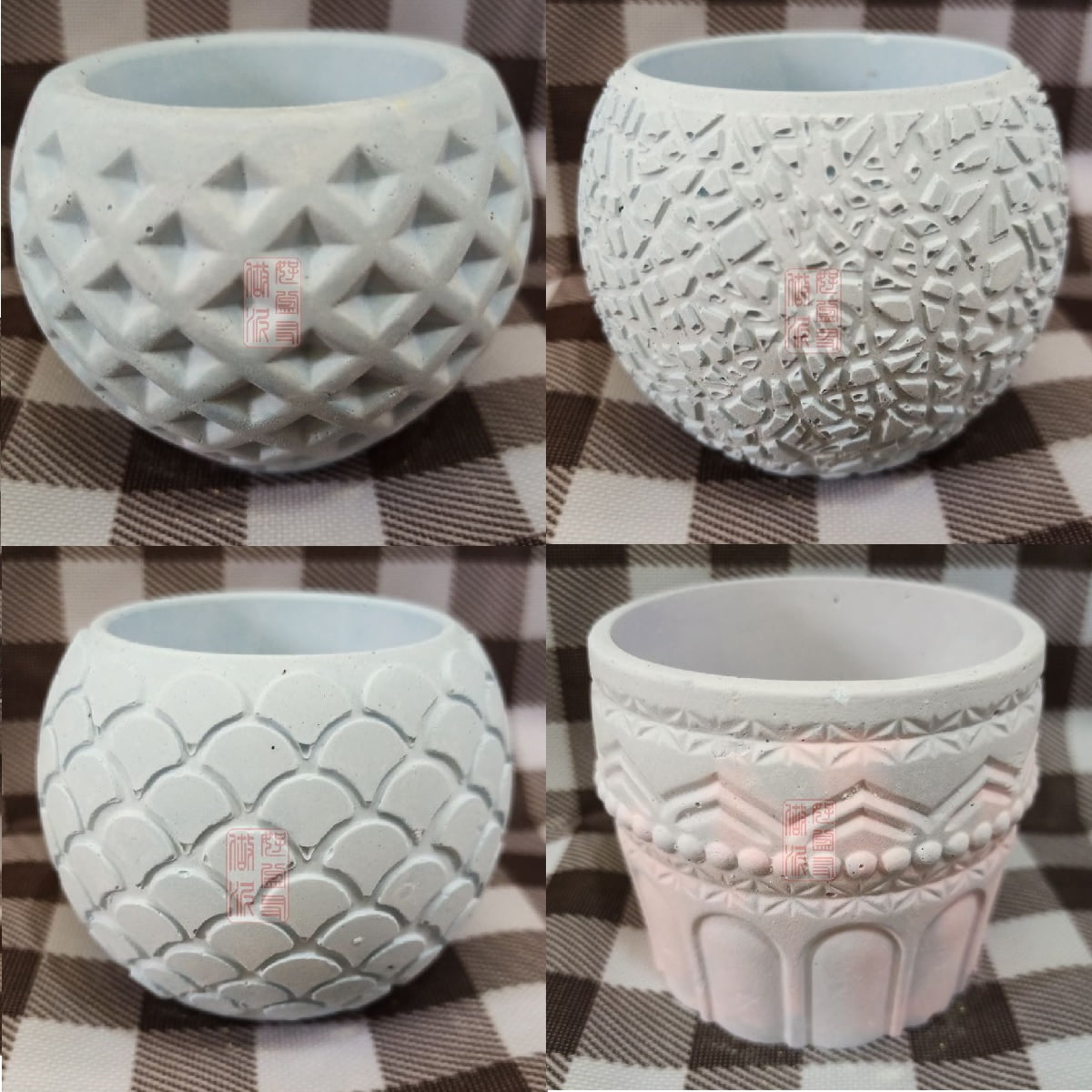 水泥圓形小花盆