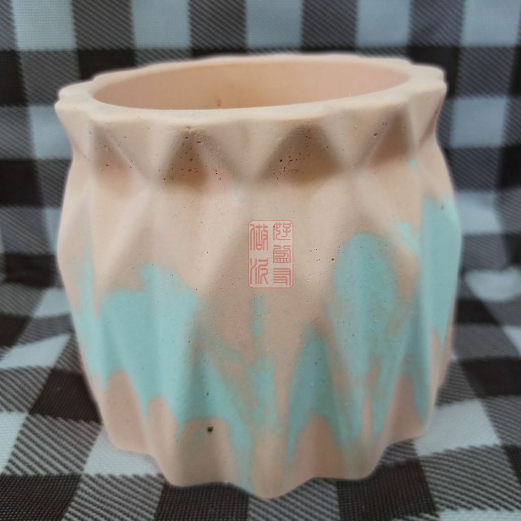 水泥幾何圓花盆