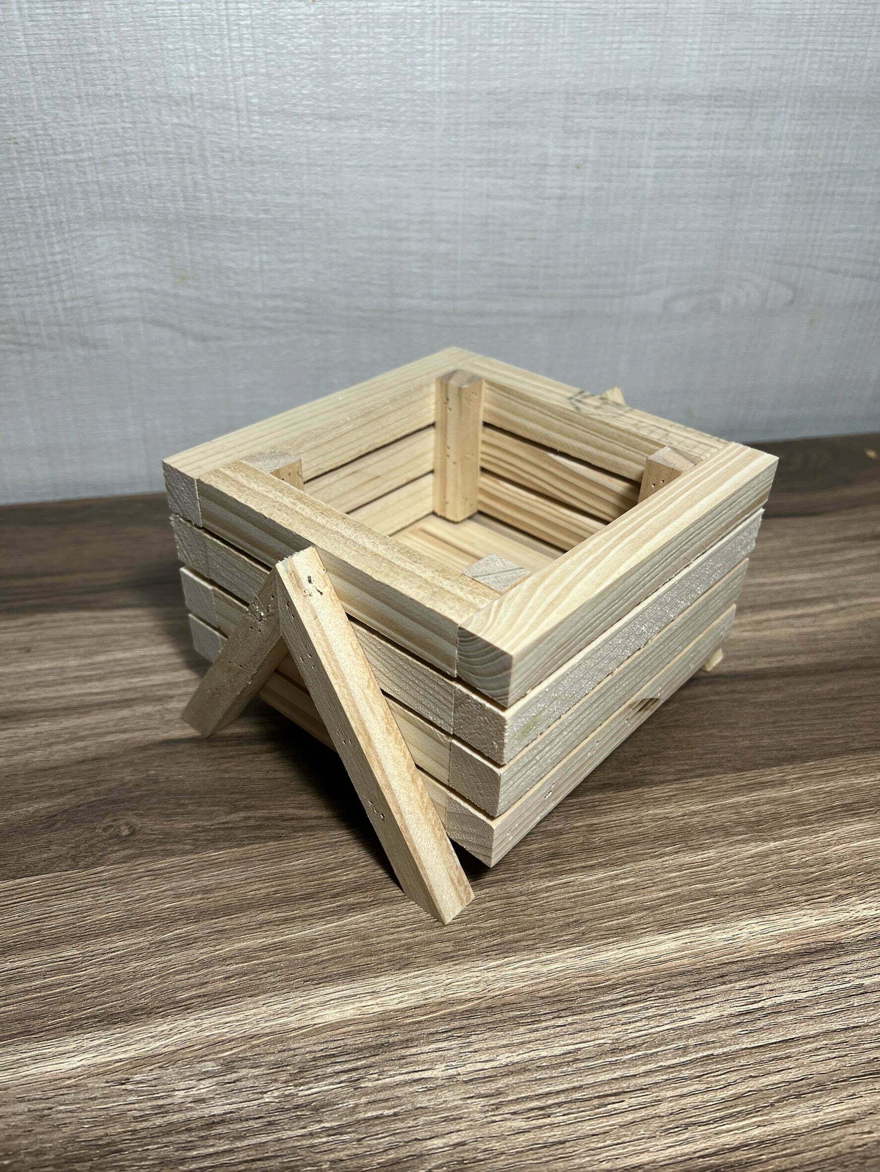 實木盆器 A-小方叉腰腳