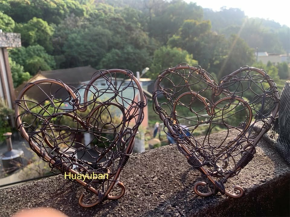 心形鋁線花盆