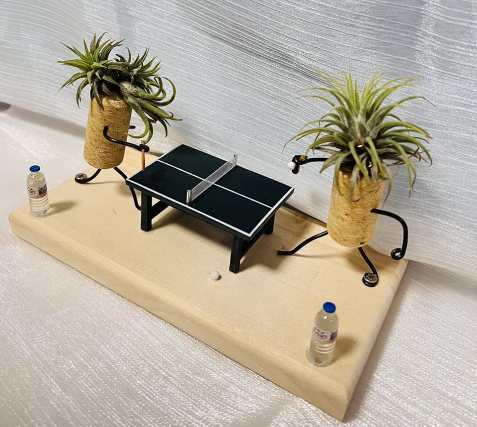 桌球運動造型展示架